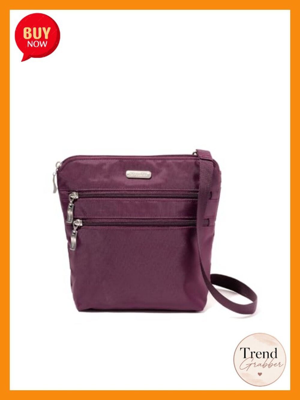 Baggallini Essential Crossbody Bag Nylon Lightweight RFID Adjustable Strap